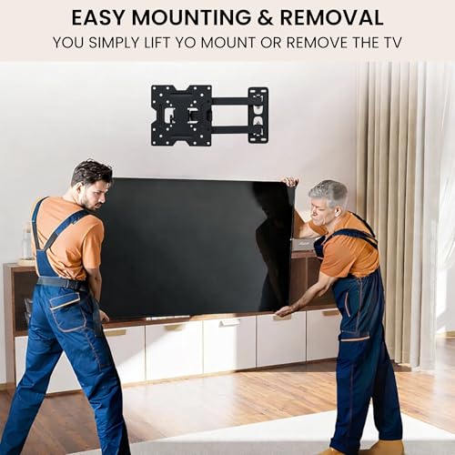 RISSACHI® Wall Mount Stand for 14–42 Inch LED TV, LCD, Monitor | Universal Adjustable Movable Rotatable Swivel TV Wall Bracket | Heavy Duty Space-Saving Stand - Image 5