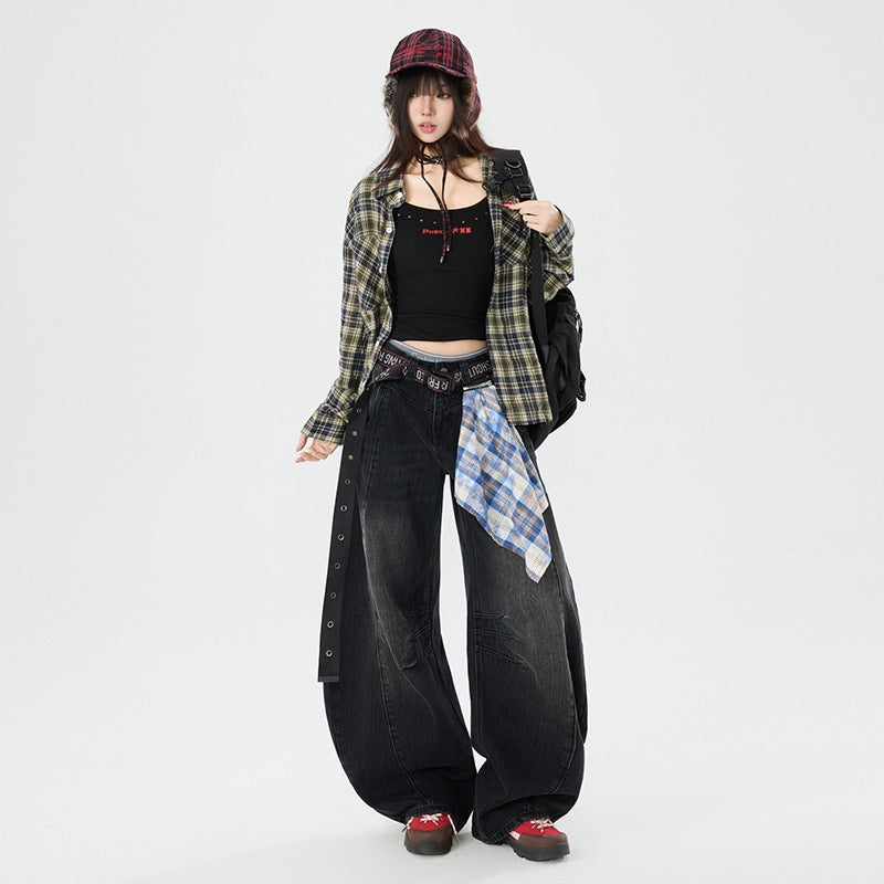 Unisex Classic Denim Jeans Loose Fit Daily Outdoor Wear - Image 4