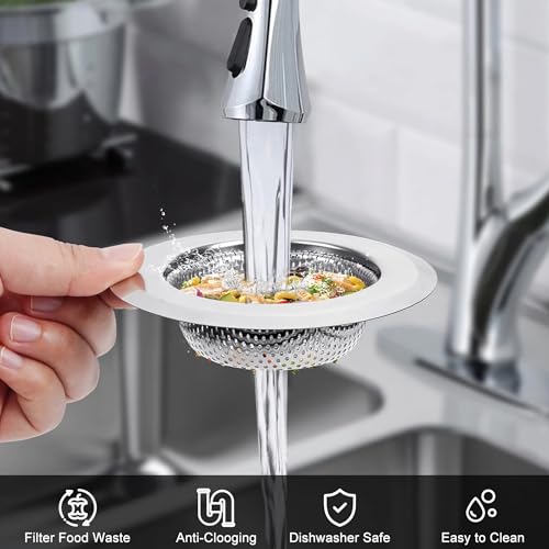Hian Round Stainless Steel Kitchen Sink Strainer – Silver Perforated Drain Filter for Food Waste & Clog Prevention | Rust-Resistant, Easy to Clean, Fits Most Standard Sinks (Pack of 2) - Image 5