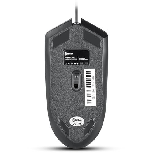 Enter FastClick USB Optical Mouse, 1000 DPI Precision, Ergonomic Design, Ambidextrous Use, Durable Build, Plug & Play Compatible with Windows and Mac - Image 5