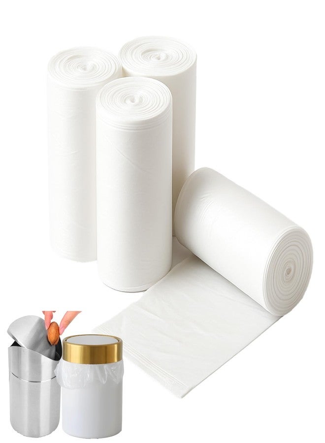 JILLICK 200 Pack Small Garbage Bags - White - Perfect for Desktop Trash Cans - Odorless - Image 1