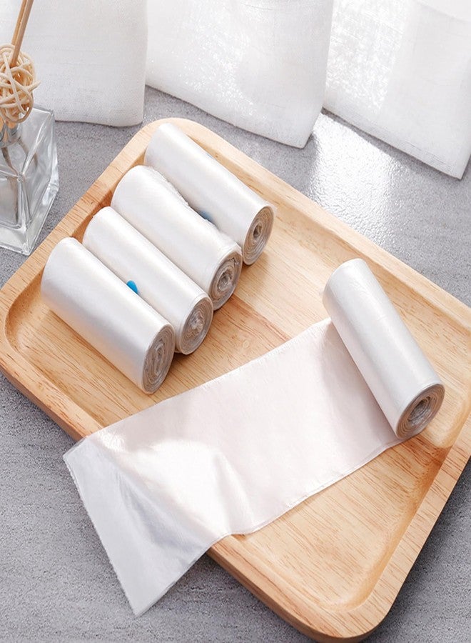 JILLICK 200 Pack Small Garbage Bags - White - Perfect for Desktop Trash Cans - Odorless - Image 2