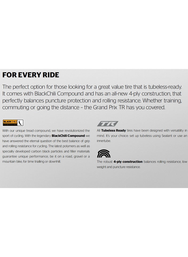 Continental Grand Prix TR  Road Bike Tire 700x28/30/32C，622-28/30/32| The Best Allrounder in the Field - BlackChili,new 4-ply construction,Tubeless Ready - Image 5