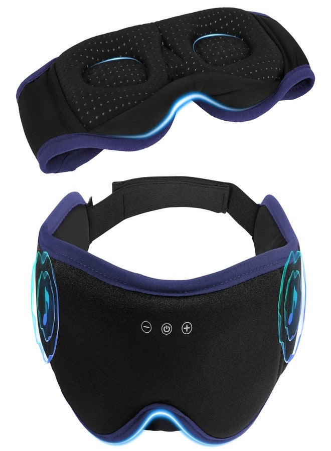 LC-dolida Sleep Mask with Headphones Bluetooth 5.4, 3D Sleeping Headphones for Side Sleepers Bluetooth Sleep Mask Blackout Bluetooth Eye Mask for Sleeping Travel Meditation Men Women - Image 1