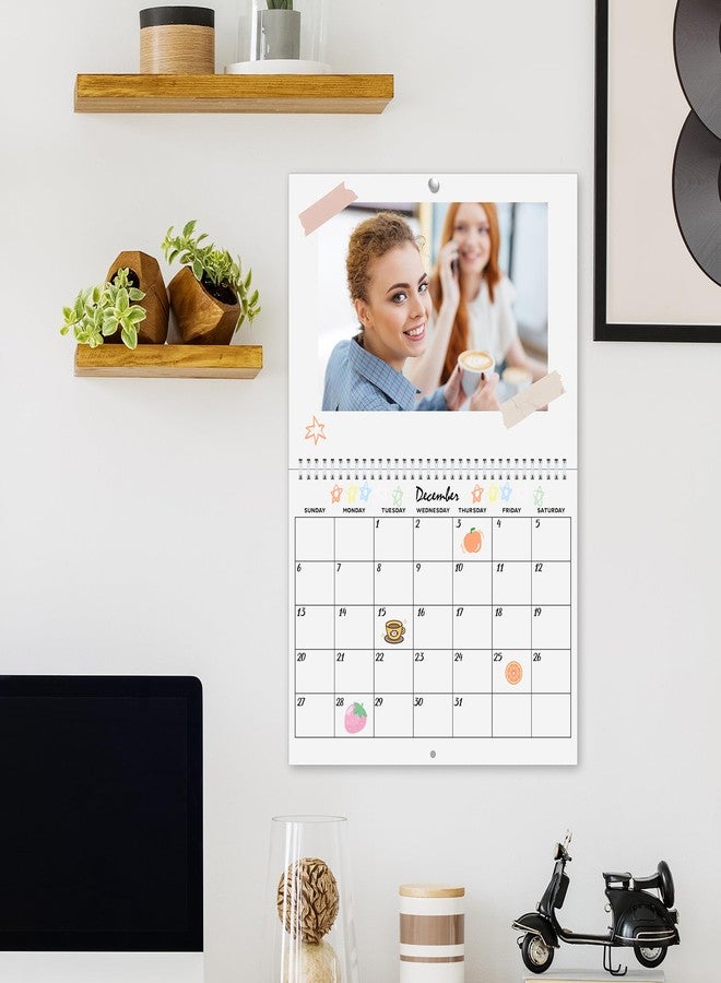 Kolldenn 1 Pcs Blank Wall Calendar Blank Calendar Sheets Undated 11.2" x 8.3" Closed 11.2" x 16.6" Open Size, DIY Spiral Bound Hanging Monthly Calendar for Kitchen Office - Image 5