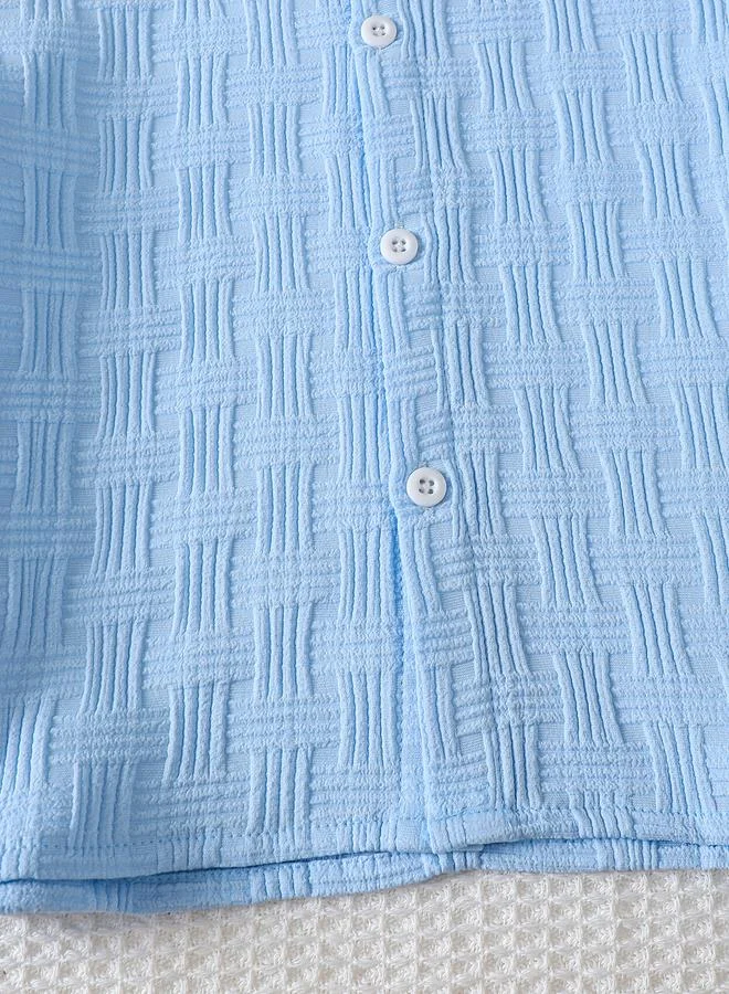 Take Two Take Two Boys Textured Button Front Shirt and Shorts Set