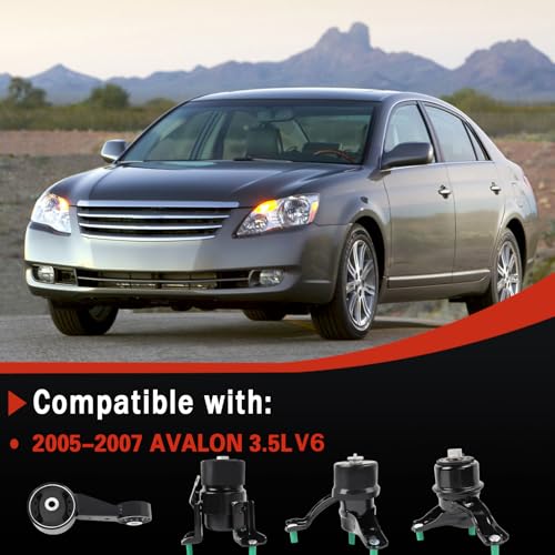 QRYIPPDM Engine Motor & Transmission Mount Compatible with 2005 2006 2007 Avalon 3.5L V6 Auto Set 4pc A4239HY A62036HY A62078 A4207 - Image 3