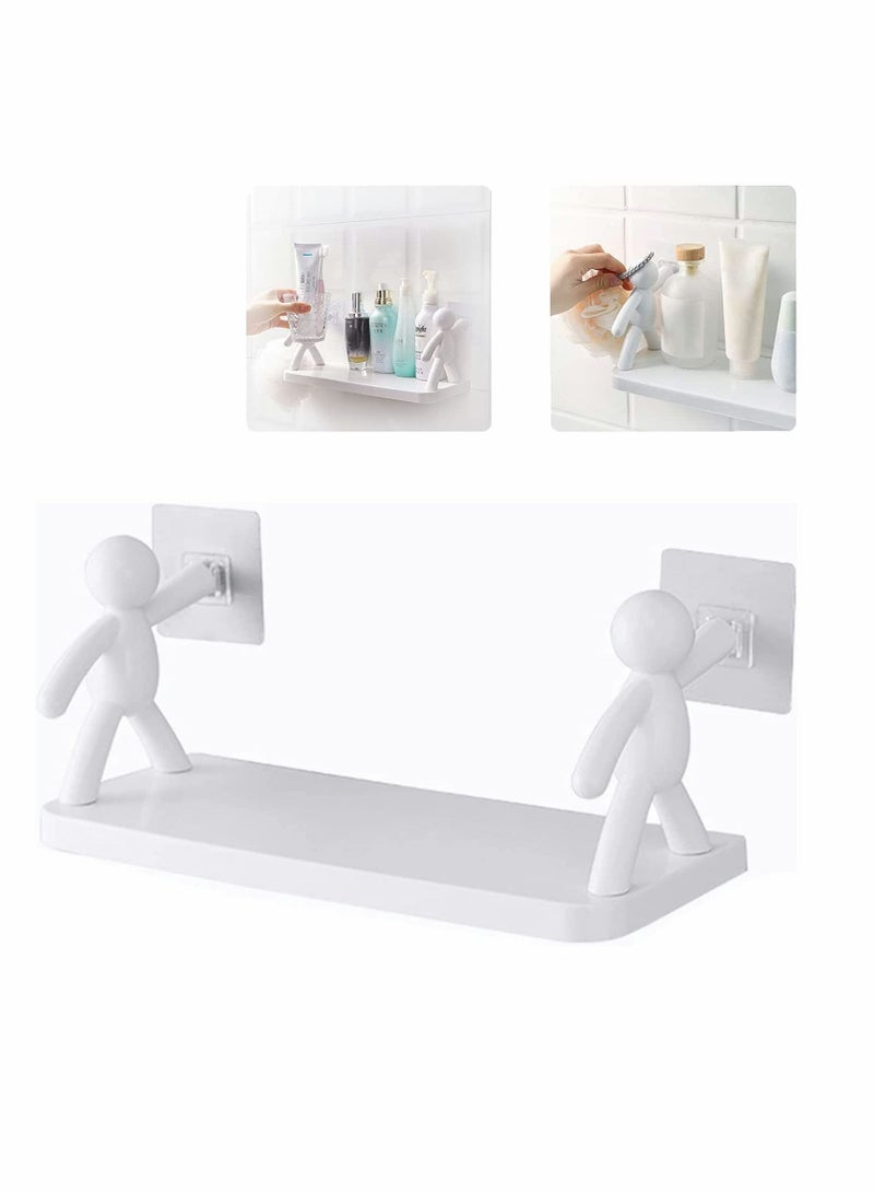 Y&D Storage Rack, Humanoid Floating Shelves, The Toilet Receive Shelf, Modern Decoration White Wall Shelves for Bathroom Kitchen Decorate - Image 1