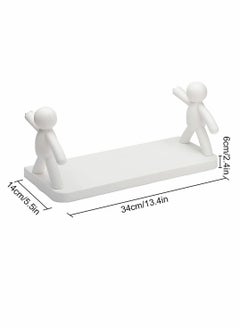 Y&D Storage Rack, Humanoid Floating Shelves, The Toilet Receive Shelf, Modern Decoration White Wall Shelves for Bathroom Kitchen Decorate  - Image 3