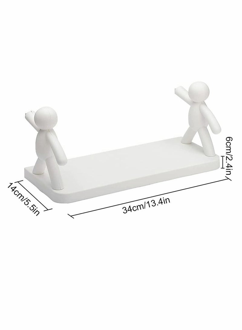 Y&D Storage Rack, Humanoid Floating Shelves, The Toilet Receive Shelf, Modern Decoration White Wall Shelves for Bathroom Kitchen Decorate - Image 3