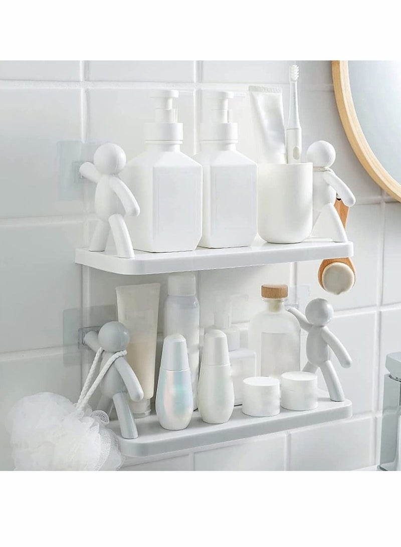 Y&D Storage Rack, Humanoid Floating Shelves, The Toilet Receive Shelf, Modern Decoration White Wall Shelves for Bathroom Kitchen Decorate - Image 2