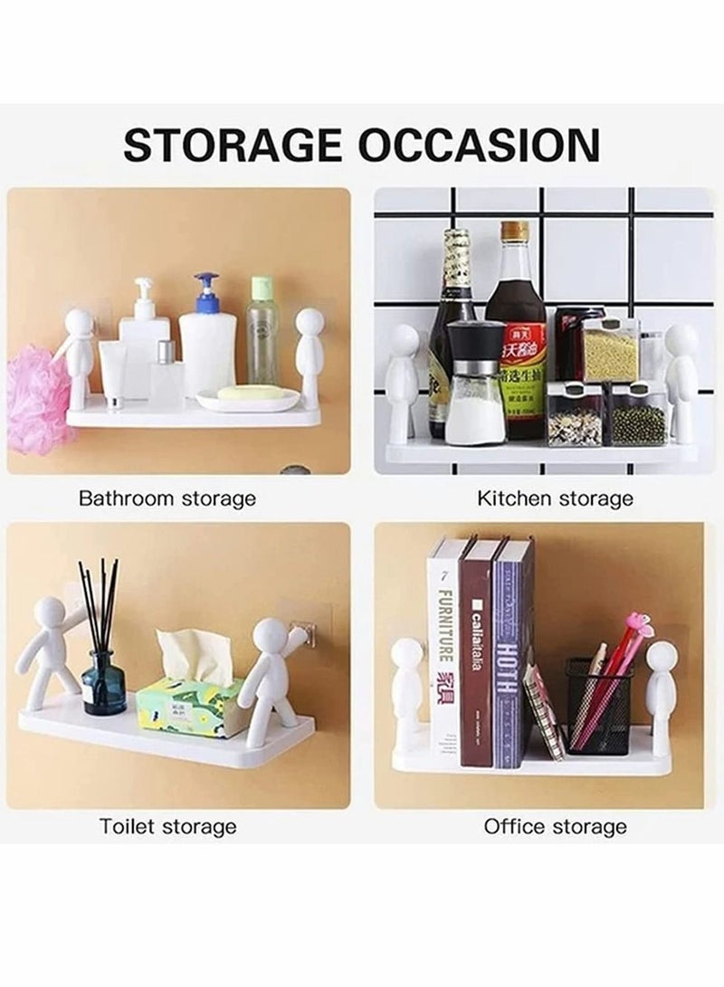 Y&D Storage Rack, Humanoid Floating Shelves, The Toilet Receive Shelf, Modern Decoration White Wall Shelves for Bathroom Kitchen Decorate - Image 4