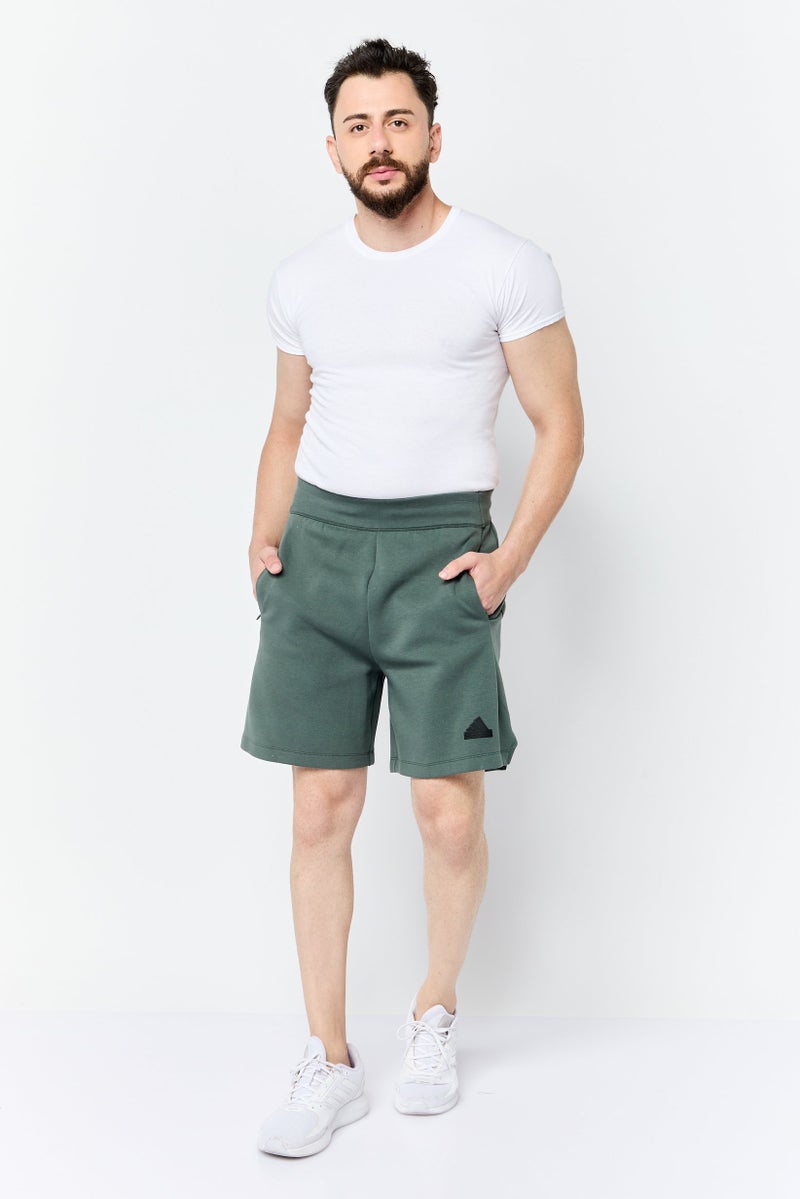 Adidas Men Sportswear Fit Brand Logo Outdoor Shorts, Dusty Green - Image 2
