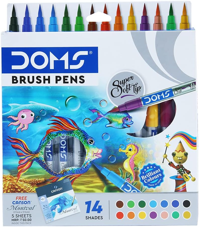 DOMS Brush Pens 13Pcs With Blender Brush Pen 8137 - Image 1
