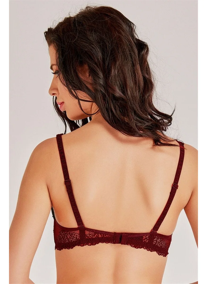 ماجيك فورم 3912 Women's Burgundy Lace Sponge Bra
