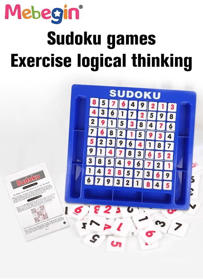 MEBEGIN - Sudoku Board Game Included 81 Number Cubes, Fun Number Game, Creative Learning Math Games, Educational Toy for Kids Aged 3+, Easy for Storage and Carry Around, Ideal Gift For Kids, 25.1*23.9*1.8cm - Image 1