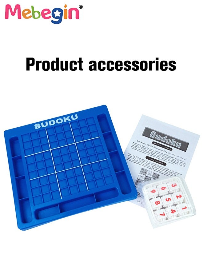 MEBEGIN - Sudoku Board Game Included 81 Number Cubes, Fun Number Game, Creative Learning Math Games, Educational Toy for Kids Aged 3+, Easy for Storage and Carry Around, Ideal Gift For Kids, 25.1*23.9*1.8cm - Image 1