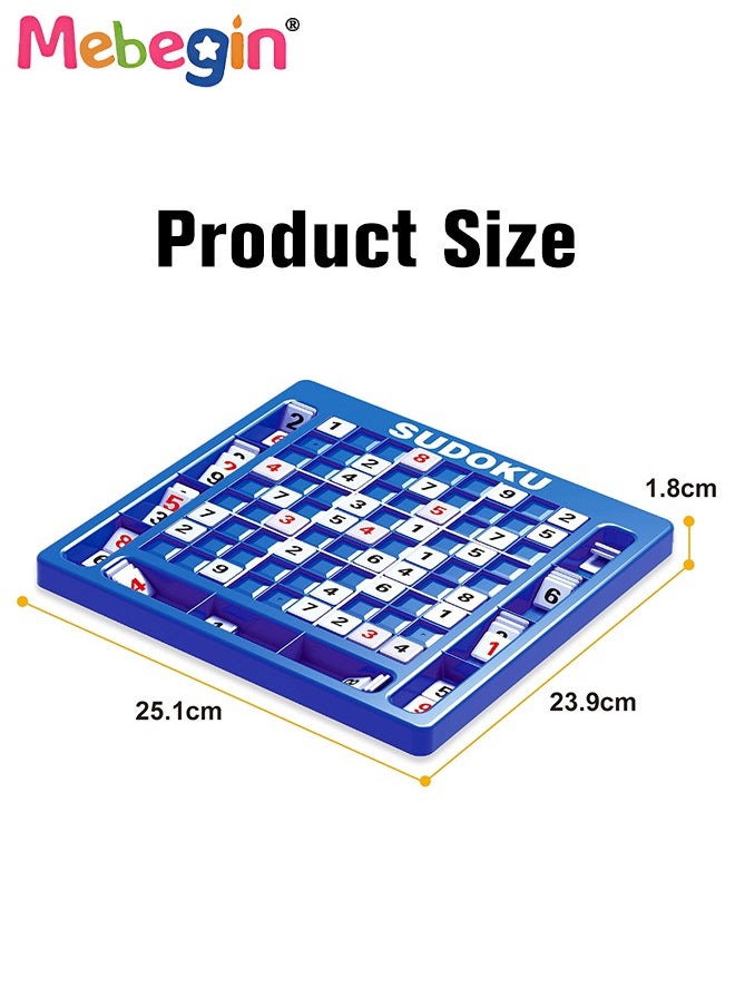 MEBEGIN - Sudoku Board Game Included 81 Number Cubes, Fun Number Game, Creative Learning Math Games, Educational Toy for Kids Aged 3+, Easy for Storage and Carry Around, Ideal Gift For Kids, 25.1*23.9*1.8cm - Image 1