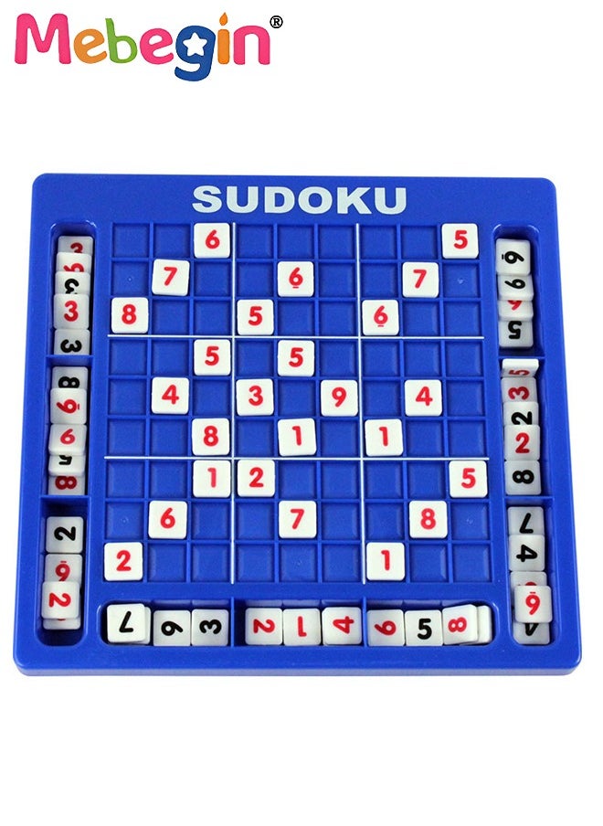 MEBEGIN - Sudoku Board Game Included 81 Number Cubes, Fun Number Game, Creative Learning Math Games, Educational Toy for Kids Aged 3+, Easy for Storage and Carry Around, Ideal Gift For Kids, 25.1*23.9*1.8cm - Image 1