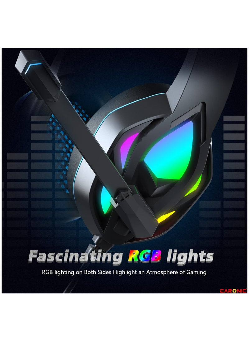 CARONIC Wired Over-Ear Gaming Headphones For PS4 PS5 XOne XSeries NSwitch PC  - Image 5