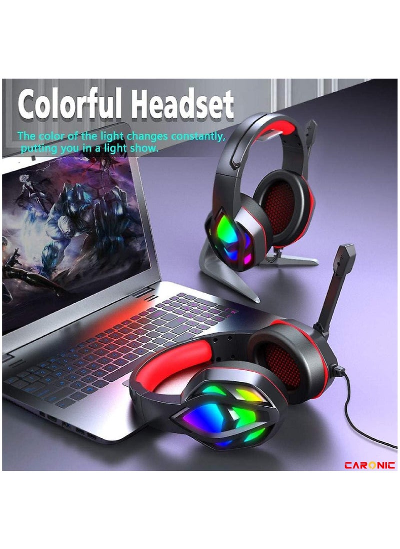 CARONIC Wired Over-Ear Gaming Headphones For PS4 PS5 XOne XSeries NSwitch PC  - Image 4