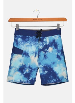 Volcom Kids Boy Tie Dye Board Short, Blue Combo  - Image 1