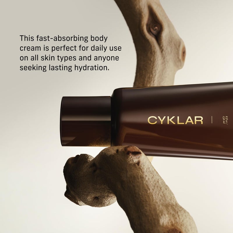 CYKLAR Nutrient Rich Body Cream. Sacred Santal Nourishing Moisturizer with Niacinamide and Banana Flower Extract. Deep Hydration, Thick Body Lotion, Dry Skin Cream for Women and Men, 8 Fl Oz - Image 3