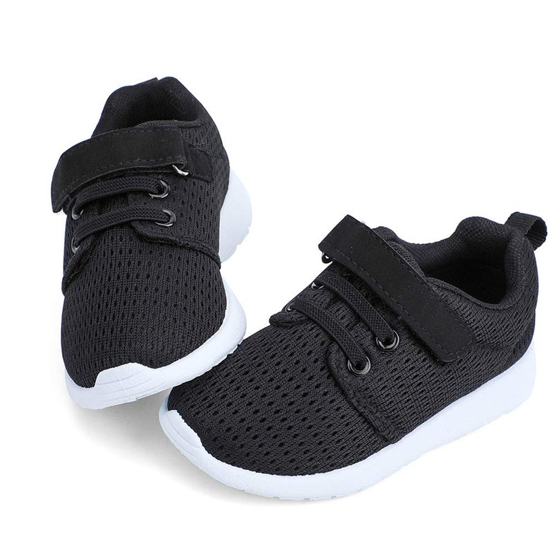 HIITAVE Toddler Boys Shoes Boys' Trail Running Sneakers Athletic Tennis Shoes for Fall,School Black/White 8 M US Toddler - Image 2