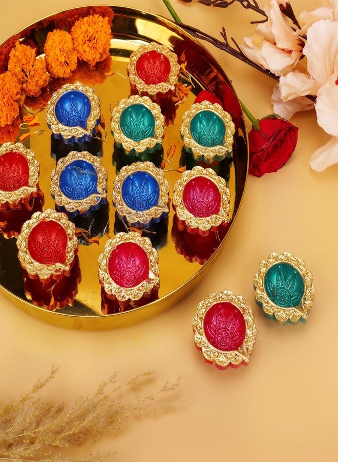 Hashcart Diwali Diya Clay Diya Diyas for Pooja [ Pack of 12 ] Indian Puja Oil Lamp Diwali Pooja - Earthen Clay Terracotta - Diwali Decoration for Home Indian Housewarming Return Gift Items Hashcart® - Image 1