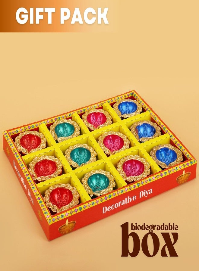 Hashcart Diwali Diya Clay Diya Diyas for Pooja [ Pack of 12 ] Indian Puja Oil Lamp Diwali Pooja - Earthen Clay Terracotta - Diwali Decoration for Home Indian Housewarming Return Gift Items Hashcart® - Image 4