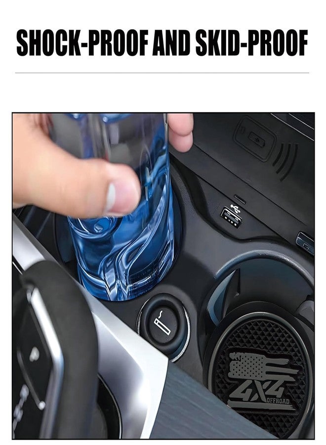 LSAUTO Compatible with F150 Car Cup Holder Coaster, Silicone Beverage Car Decorative Water Coaster .Car Pad Accessories (Grey) - Image 5