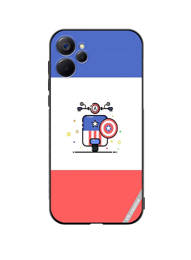 VR CREATIVE Protective Case Cover For Realme 9i 5G Cute Little Bike Of Captain America Design Multicolour - Image 1