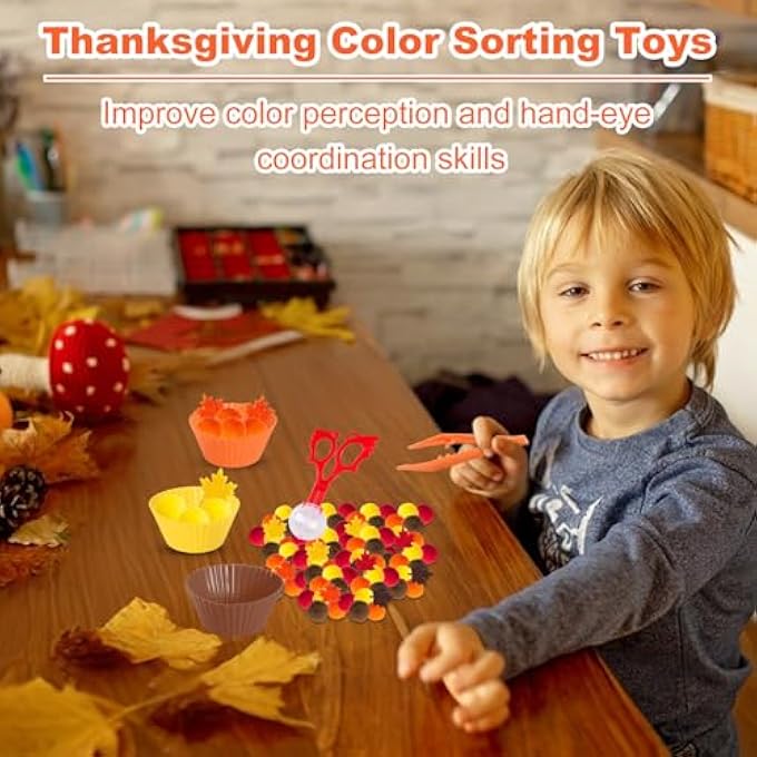 UOY LEARNING COLOURS FROM 2 3 4 5 YEARS, AUTUMN TOY 2 YEARS COLOURS SORTING LEARNING TOY FOR 2-5 YEARS CHILDREN - Image 5