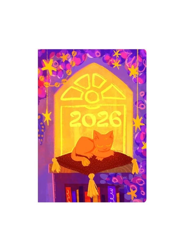 Collins - Bella Ramsay Cat - 2026 12 Month Calendar Year Planner, Week-To-View Diary, A5 Hard Cover - Window (E-CA153.WC-26) - Image 2