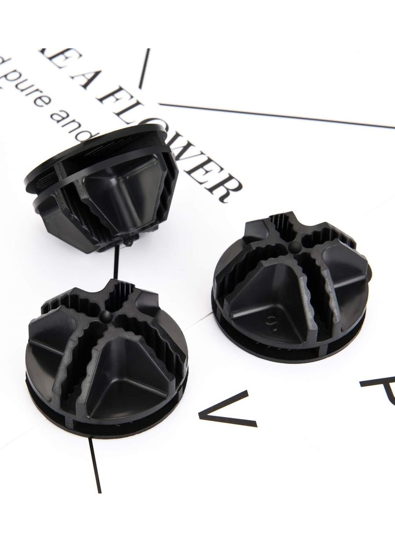 Bukela 32 Pieces Cube Connectors Plastic Storage Cube Connectors Wire Cube Connectors Organizer ABS Connectors for Modular Closet Storage Organizer and Wire Shelf (Black)  - Image 5