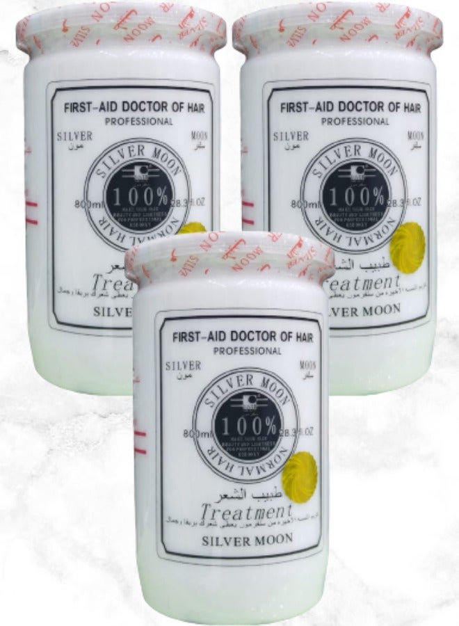 Silver Moon 3 Pieces Hair Doctor Final Touch Cream Gives Your Hair Luster And Beauty 800ml - Image 1