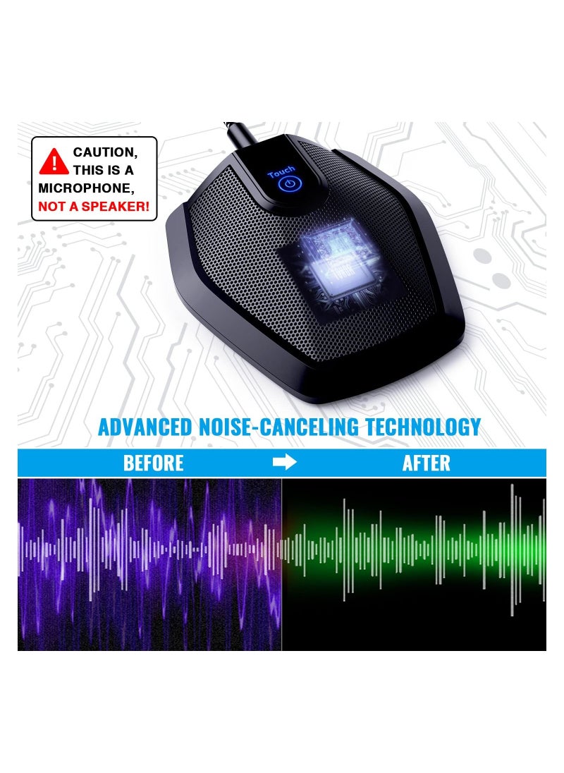Y&D - Conference USB Microphone, Omnidirectional Condenser PC Mic Enhanced Voice Pickup, for Video Conference, Recording, Skype, Online Class, Court Reporter, Plug & Play, Compatible with Mac Windows - Image 1