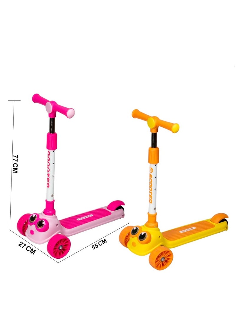 Scooter  1pc 3-Wheel Kids Scooter with Adjustable Handle & Cartoon Design