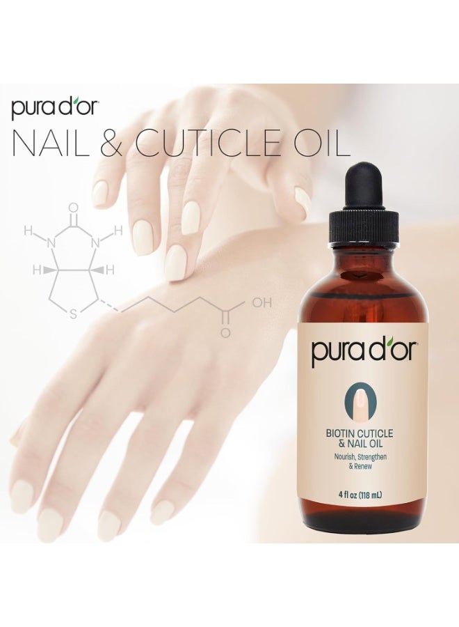 بيورا دور بورا دور، زيت بيوتين عضوي احترافي للجلد المحيط بالأظافر والأظافر، 4 أونصة سائلة (118 مل) - Image 2