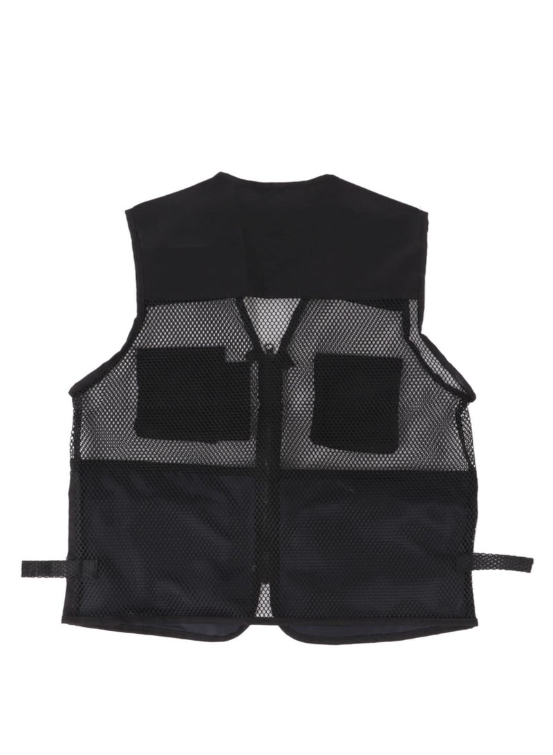 SOLARAE Mesh Fishing Vest, Men Durable Breathable Multi Pocket Summer Vest Photography Travel Hiking Waistcoat Jacket for Outdoor Work Safari Fishing Travel, for Adults and Youth, XL Size - Image 4