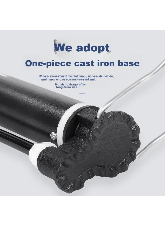 Forever Yongjiu Bicycle Pump, For Bicycles, Soccer, Basketball, Inflatable, Electric, Universal Air Hose, Short, Black - Image 2