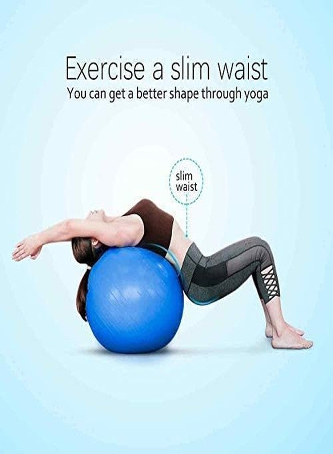 EXPORTTANZA Anti-Burst Rubber Gym Ball with Free Foot Pump | Round Shape Swiss Ball for Exercise, Workout, Yoga, Pregnancy, Birthing, Balance & Stability, 65 cm, (Red) - Image 4