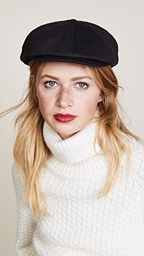 Brixton Men's Brood Newsboy Snap Hat, Black herringbone, X-Large - Image 2