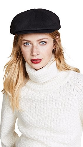 Brixton Men's Brood Newsboy Snap Hat, Black herringbone, X-Large - Image 5