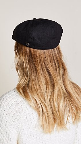 Brixton Men's Brood Newsboy Snap Hat, Black herringbone, X-Large - Image 3