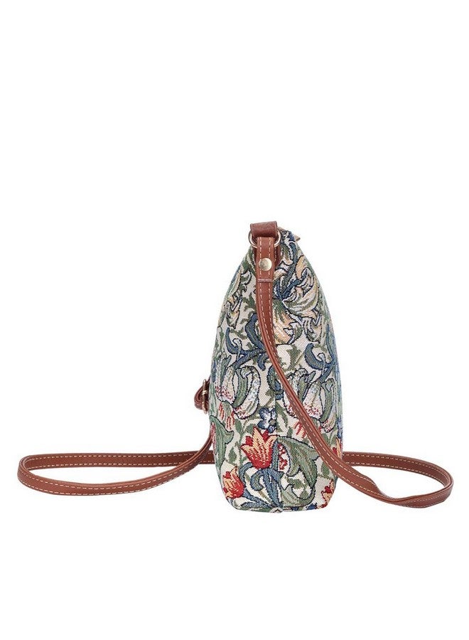 Signare Tapestry Small Crossbody Bag Sling Bag For Women With William Morris Golden Lily Design (Slingglily) - Image 3