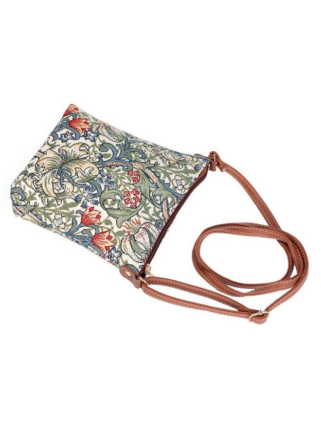 Signare Tapestry Small Crossbody Bag Sling Bag For Women With William Morris Golden Lily Design (Slingglily) - Image 5