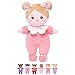 OUOZZZ Soft Baby Doll 10 First Birthday Toys for 1 Year Old Girl Ideal 1 Year Old Girl Gifts Baby Girl Gifts Snuggle Buddy for Infants Pink Bow - Image 3