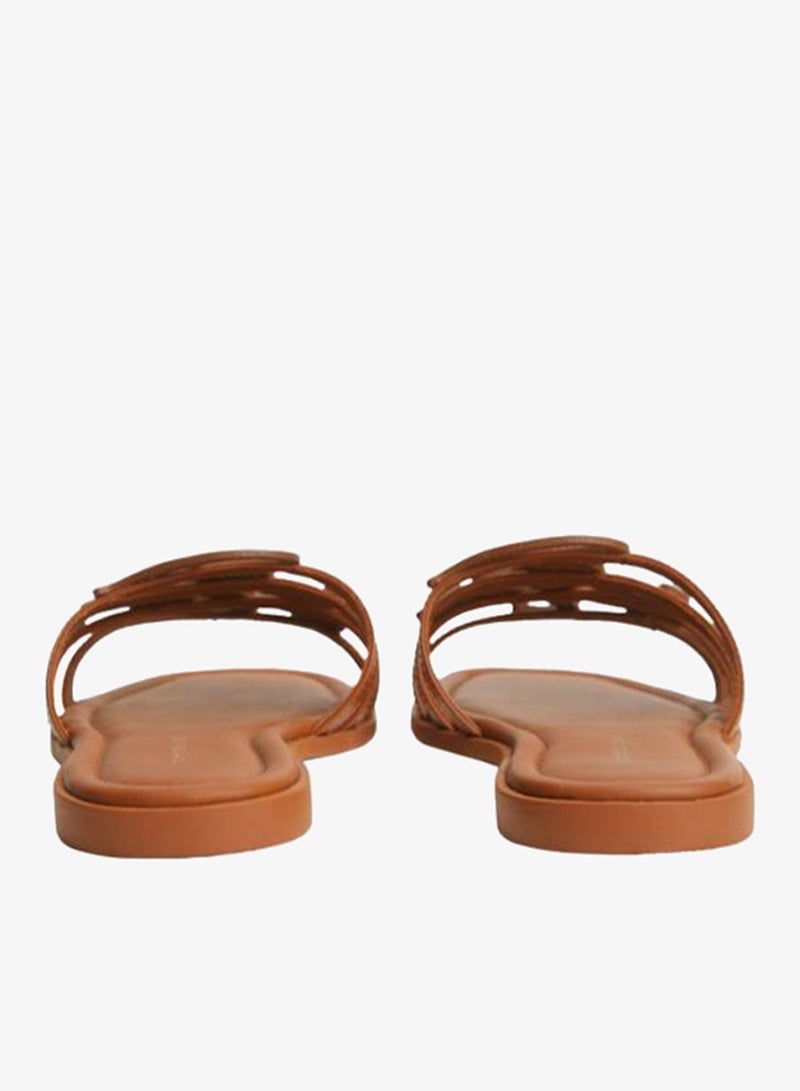 TOMMY HILFIGER Logo Strap Leather Mules - Image 5