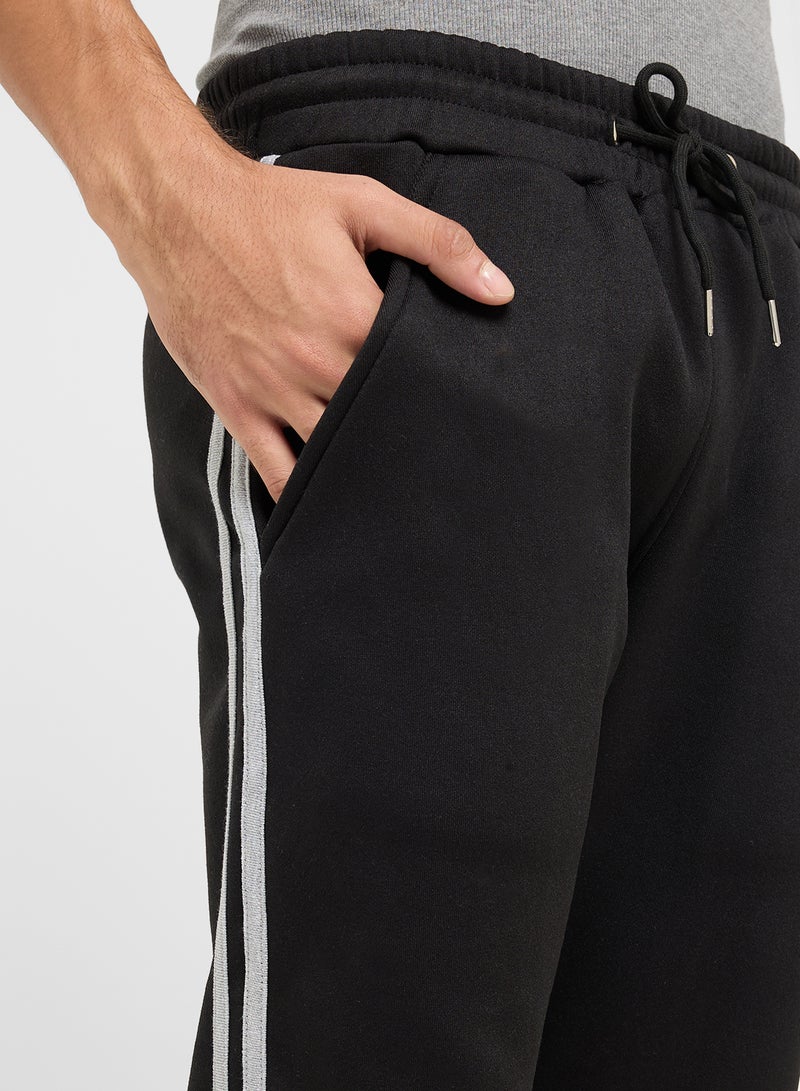 Seventy Five Basics Essential Fleece Side Stripe Cuffed Joggers  - Image 4